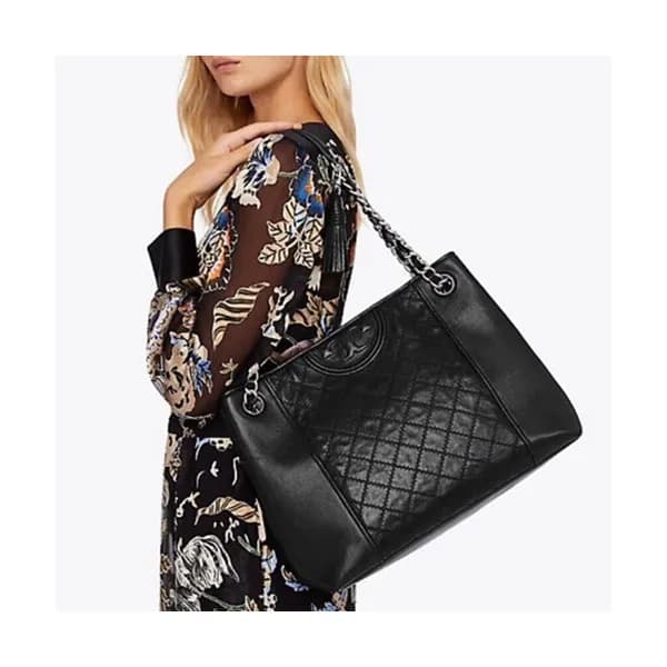 Tory Burch Leather Tote Shoulder Bag,36cm - 토리버치 레… - 1