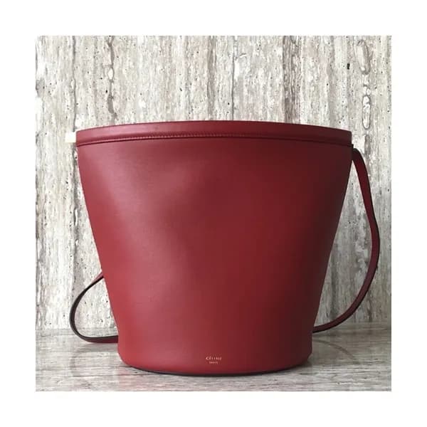 Celine Leather Cabas Sangle Bucket Shoulder Bag,32… - 1
