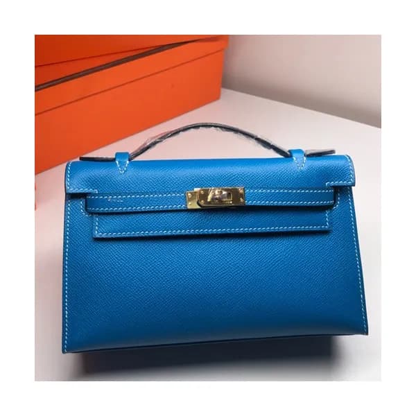 Hermes Mini Kelly Epsom Leather Tote Bag / Clutch … - 1
