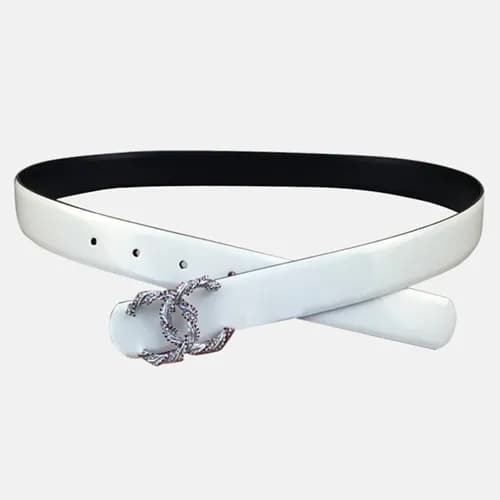 Chanel 2019 Ladies Classic CC Buckle Leather Belt … - 1