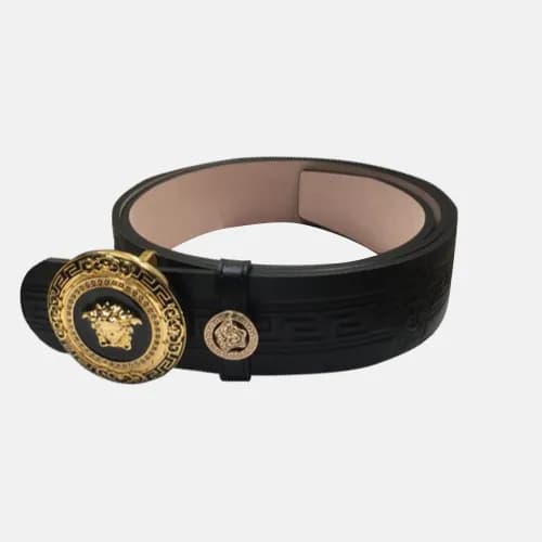 Versace 2019 Mens Palazzo Medusa Steel Buckle Leat… - 1