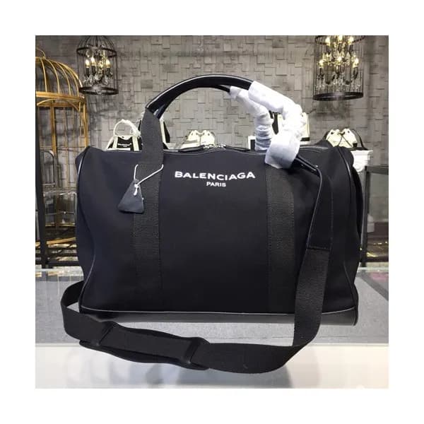Balenciaga 2019 Canvas & Leather Tote Shoulder Bag… - 1