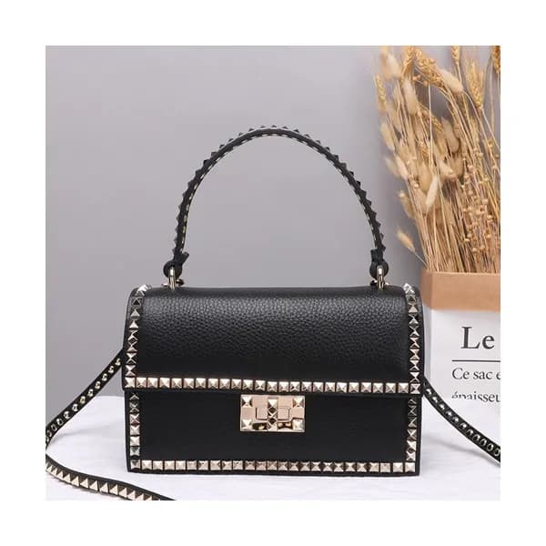 Valentino 2019 Leather Garavani Rockstud Tote Shou… - 1