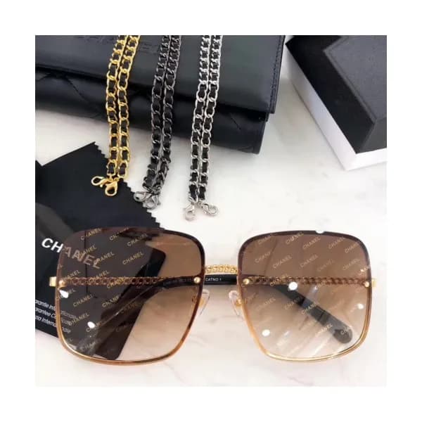 Chanel 2019 Mm/Wm Trendy Logo Metal Frame Sunglass… - 1