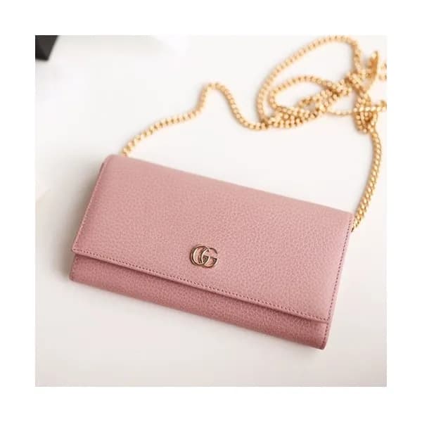 Gucci 2019 Marmont Leather Chain Wallet Cross Bag … - 1