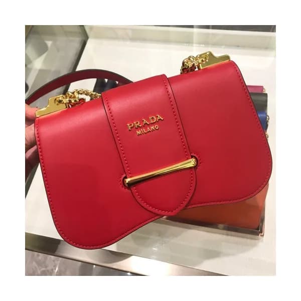 Prada 2019 Sidonie Saffiano Chain Shoulder Bag,24c… - 1