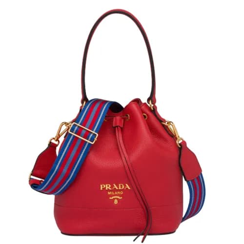 Prada 2019 Leather Bucket Tote Shoulder Bag,25cm -… - 1