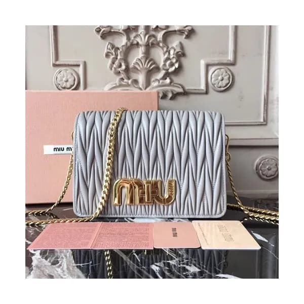 MiuMiu 2019 Matelasse Chain Shoulder Cross Bag,18… - 1