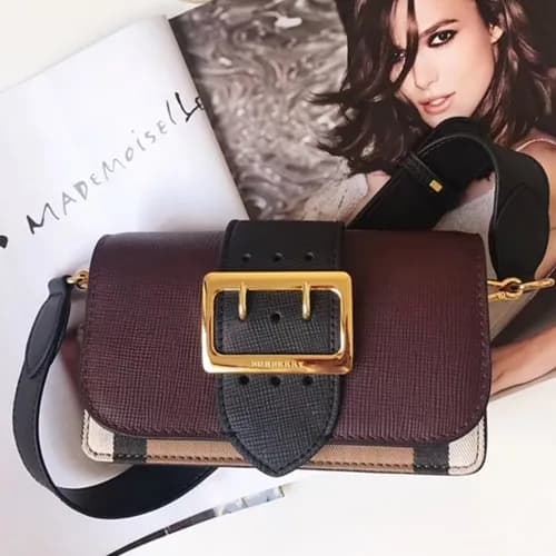 Burberry 2019 Leather Buckle Small Shoulder Bag, 1… - 1