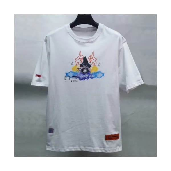 Heron Preston 2019 Mens Printing Cotton Crew neck … - 1