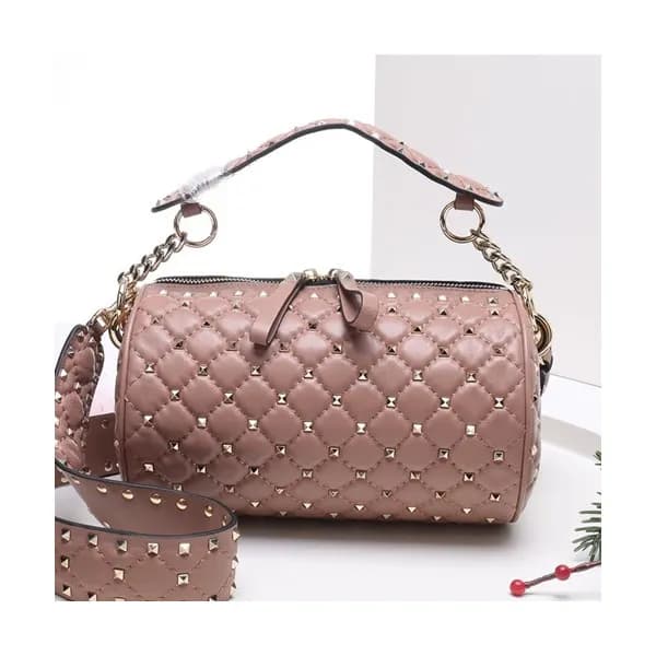 Valentino 2019 Leather Rockstud Tote Shoudler Bag,… - 1
