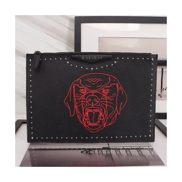 Givenchy 2019 Leather Clutch Bag,32cm - 지방시 2019 레… - 1