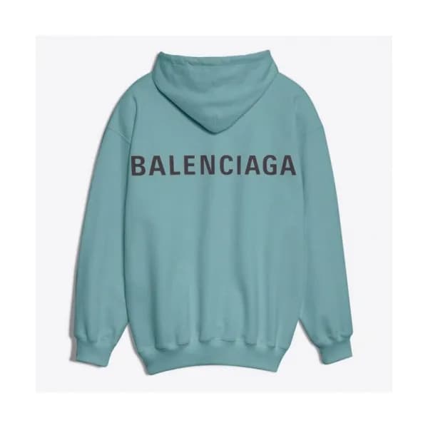 Balenciaga 2019 Mm/Wm Logo Oversize Cotton Hood Te… - 1