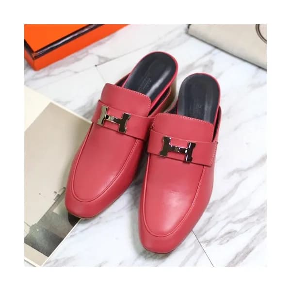 Hermes 2019 Ladies Leather Middle Heel Bloafer- 에르… - 1
