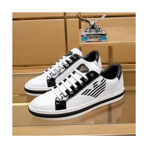 Armani 2019 Mens Leather Sneakers - 알마니 2019 남성용 … - 1