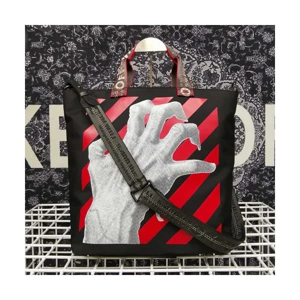 Off White 2019 Canvas Tote Shoulder Shopper Bag - … - 1