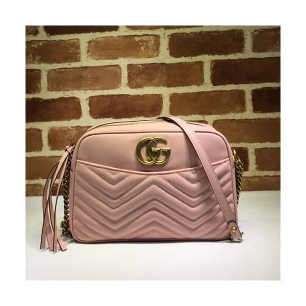 Gucci 2020 GG Marmont Matlase Leather Women Should… - 1