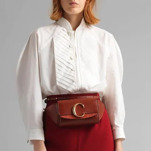 Chole 2020 C Leather Belt Bag Hip Sack, 17.5cm - … - 1