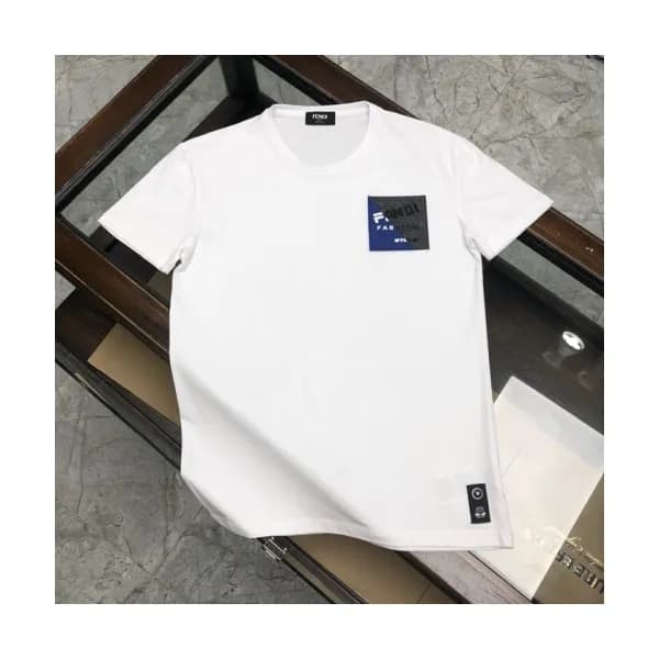 [펜디]Fendi 2020 Mens Logo Casual Silket Short Sleev… - 1