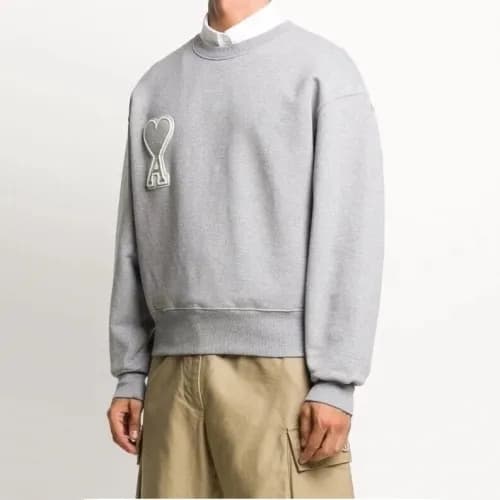 Ami 2020 Mens Logo Casual Cotton Man-to-man - 아미 2… - 1