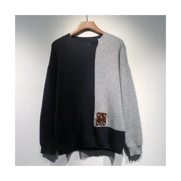 Loewe 2021 Mens Logo Crew-neck Wool Sweaters - 로에베… - 1