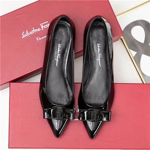 Salvatore Ferragamo 2021 Women's Leather Flat … - 1