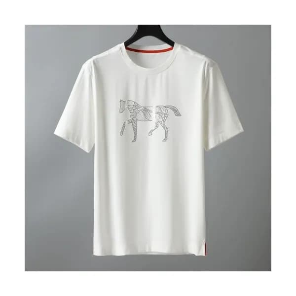 [에르메스]Hermes 2021 Mens Crew-neck Short Sleeved Tsh… - 1