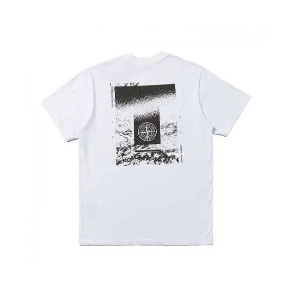 Stone Island Mens Crew-neck Cotton Short Sleeved … - 1