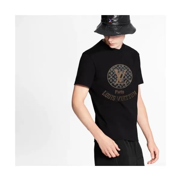 Louis vuitton Mm/Wm Logo Short Sleeved Tshirts Bl… - 1
