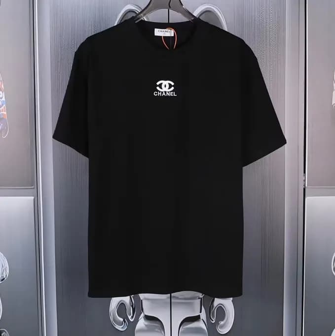 Chanel Mm/Wm Logo Cotton Short Sleeved Tshirts Bl… - 1