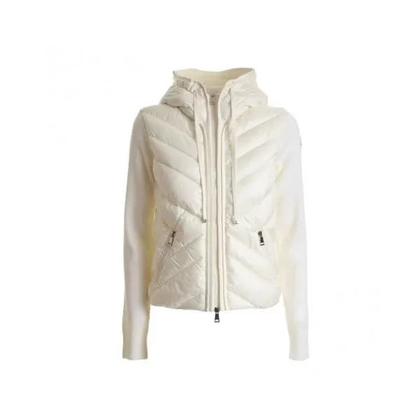 Moncler Womens Logo Casual Down Jackets Ivory - 몽… - 1