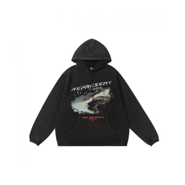 Represent Mm/Wm Wolf Logo Cotton Hoodie - 리프리젠트 2… - 1