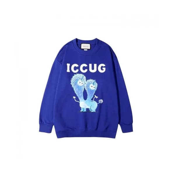 Gucci Mm/Wm Logo Crew-neck Cotton Tshirts Blue - … - 1