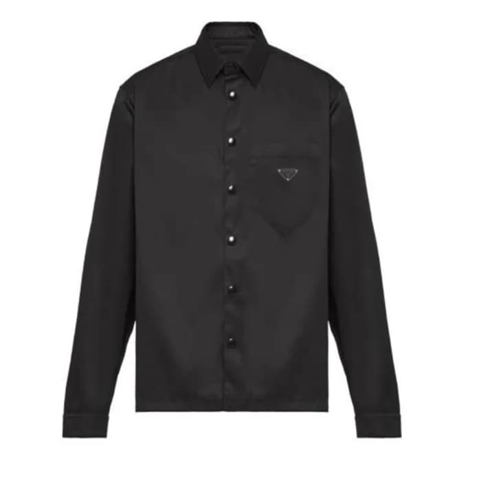 Prada Mens Cotton Shirts Black - 프라다 2024 남성 베이직 … - 1