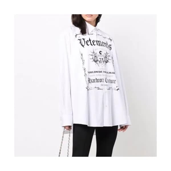 Vetements Womens Tshirts White - 베트멍 여성 오버사이즈 셔츠 -… - 1