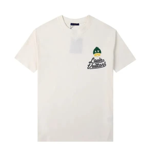 루이비통 남자 크루넥 아이보리 반팔티 - Unisex Ivory Tshirts - lou0… - 1