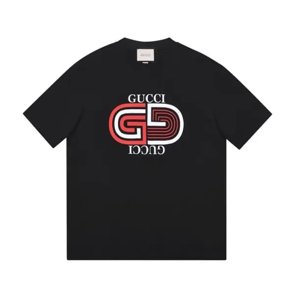구찌 남자 크루넥 블랙 반팔티 - Mens Black Tshirts - guc04592x - 1
