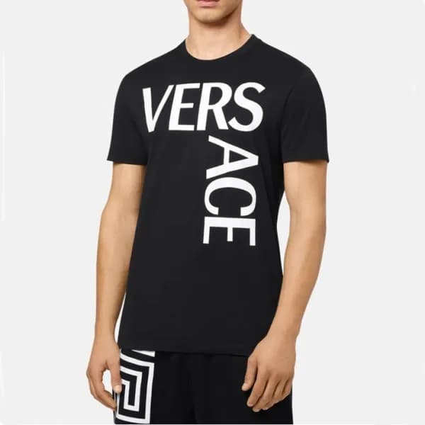 베르사체 남성 블랙 크루넥 반팔티 - Mens Black Tshirts - ver0891x - 1