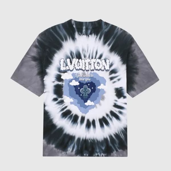 루이비통 남성 블랙 크루넥 반팔티 - Mens Black Tshirts - lou04327… - 1