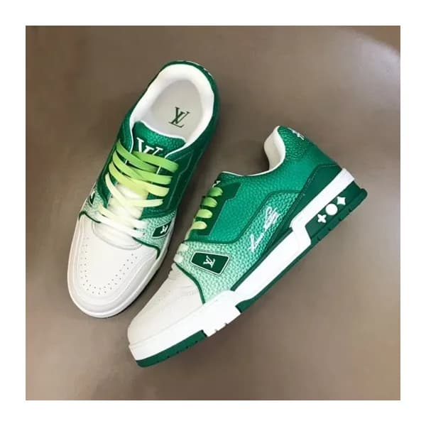 루이비통 남/녀 Trainer 그린 스니커즈 - Unisex Green Sneakers -… - 1