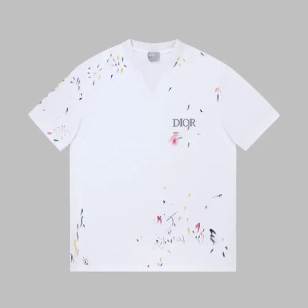 디올 남성 화이트 크루넥 반팔티 - Mens White Tshirts - dio01902x - 1