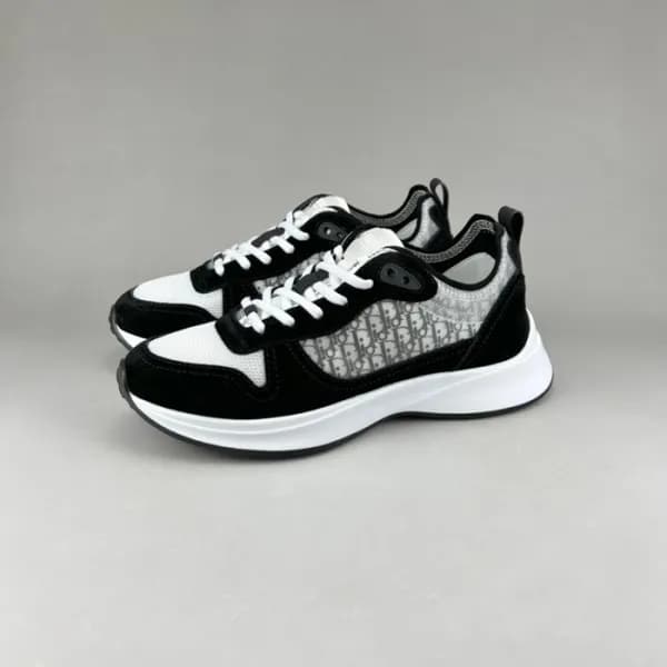 디올 남성 시그니처 블랙 스니커즈 - Mens Black Sneakers - dio0193… - 1