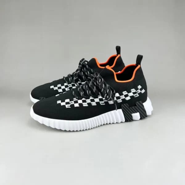 에르메스 남성 클래식 블랙 스니커즈 - Hermes Mens Black Sneakers -… - 1