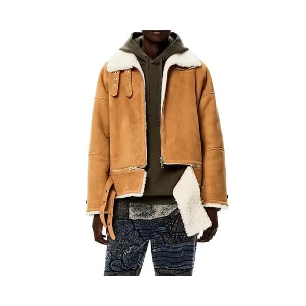 로에베 남성 카멜 가죽 자켓 - Loewe Mens Camel Jackets - loe06… - 1
