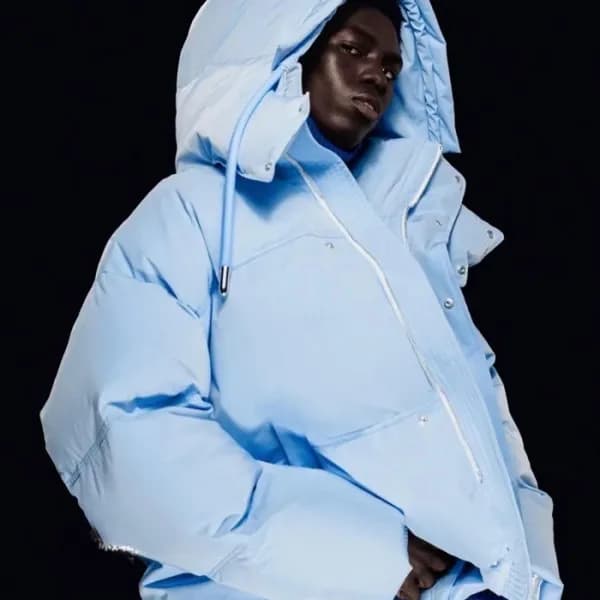 아미 남/녀 덕다운 블루 패딩 - Ami Unisex Blue Padding - ami03… - 1