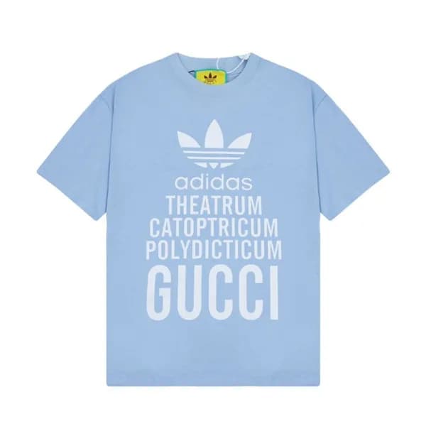 구찌 남/녀 블루 크루넥 반팔티 - Gucci Unisex Blue Short sleeve… - 1