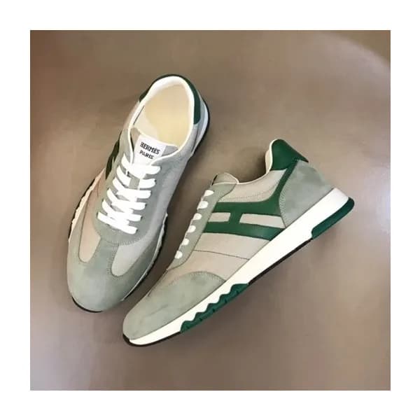 에르메스 남성 그린 스니커즈 - Hermes Mens Green Sneakers - he5… - 1