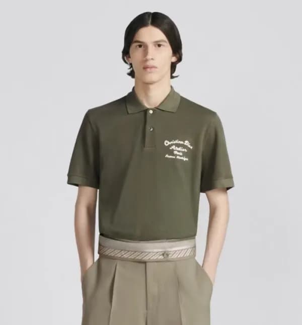 디올 남성 그린 폴로 반팔티 - Dior Mens Green Short sleeved Ts…
