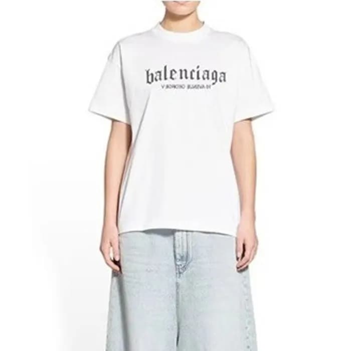 발렌시아가 남성 화이트 반팔티 - Balenciaga Mens White Tshirts -… - 1