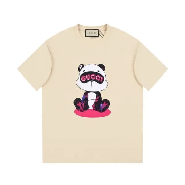 구찌 남/녀 아이보리 크루넥 반팔티 - Gucci Unisex Ivory Short sle… - 1